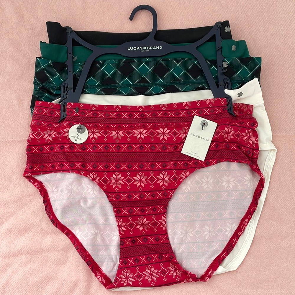 Lucky Brand 5-pack Super Soft Hipsters panties for Women,Size L